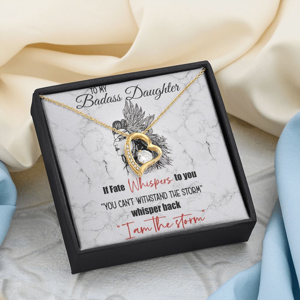 Bonus Daughter Gifts From Stepdad, Step Daughter Gifts From Stepmom, Stepdaughter Gifts From Stepdad, Father Stepdaughter Necklace, To My Bonus Daughter Necklaces, Christmas Gifts For Bonus10 Forever Love Necklace
