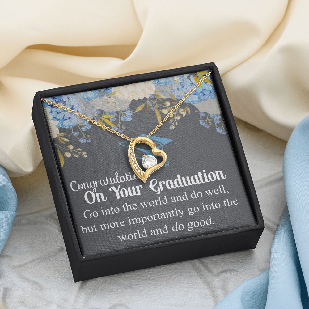 Graduation Gift Necklace For Girls, Graduation Jewelry, College, High School Congrats Graduation Pendants Gift For Daughter, Granddaughter, Niece, Sister Forever Love Necklace
