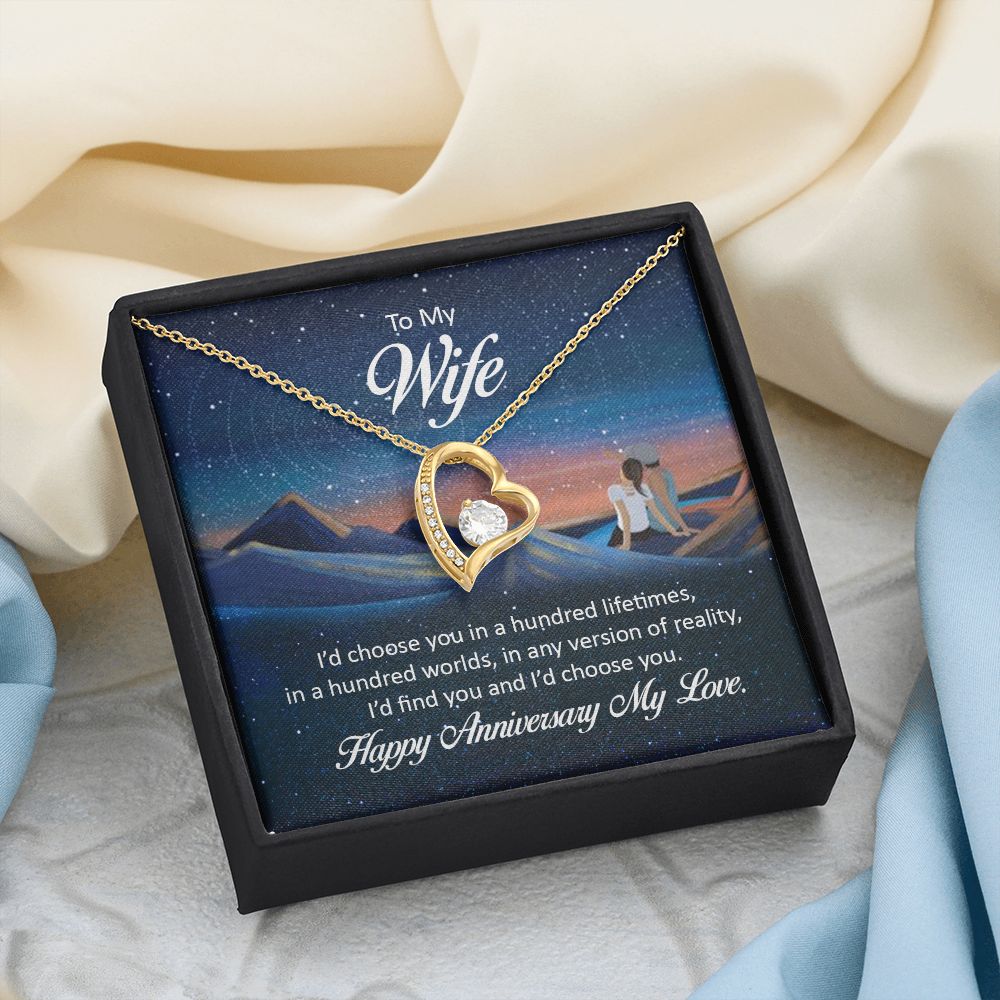 Birthday Gifts For Wife, Necklace Gifts For Wife From Husband, To My Wife Jewelry For Women , To My Wife Necklace  from Husband Wedding Anniversary Present For Wife, Beautiful Wife Jewelry Christmas26 Forever Love Necklace