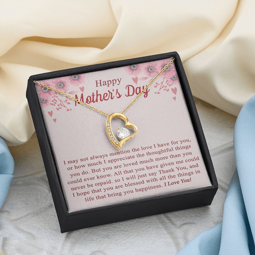 vTo My Mom Angel Mother Necklace Pendant Gift From Daughter Or Son With Message Card Gift For Mom Forever Love Necklace