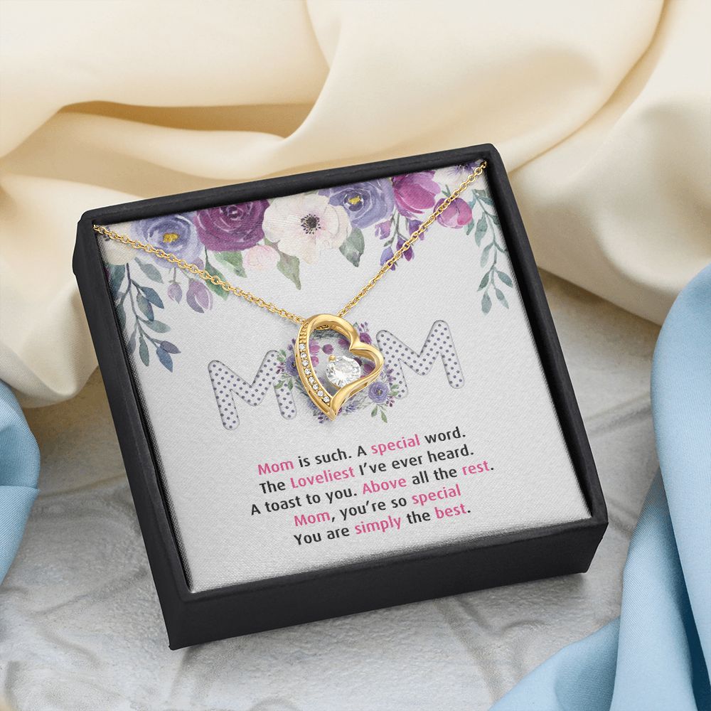 To My Mom Necklace Pendant Gift From Daughter Or Son Happy Mother's Day Gift For Mom Birthday, Anniversary Mom Is Such A Special Forever Love Necklace