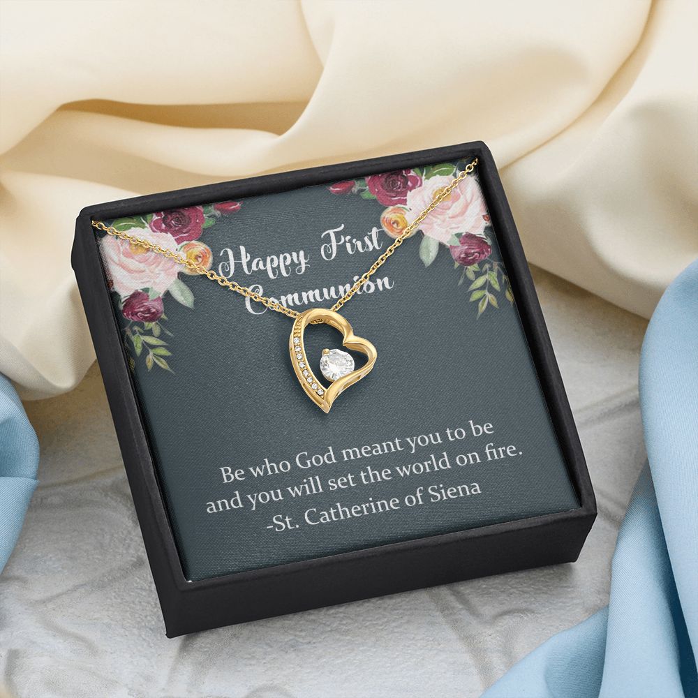 First Communion Necklace, First Communion Gift, First Holy Communion, 1st Communion, Gifts For Girl First Communion Congrats Graduation Pendants Gift For Daughter, Granddaughter, Niece Forever Love Necklace