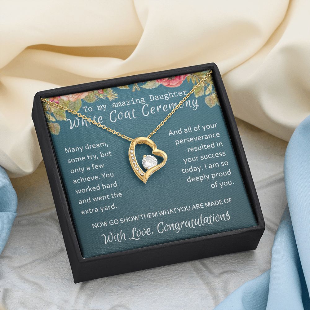 White Coat Ceremony Gift Necklace Medical School Graduation Student Ceremony New Doctor Graduation Gift For Doctor Residency Gifts Necklace For Girl, Pendant For for Her Daughter Sister Forever Love Necklace