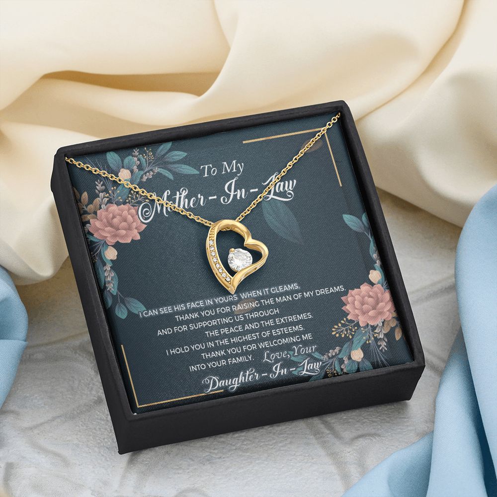 Mother in Law Necklace, Jewelry for Women, Future Mother in Law Gifts from Daughter in Law, Mother of Bride Gifts For Mother in Law, Birthday Gifts For Mother In Law From Daughter In Law2 Forever Love Necklace