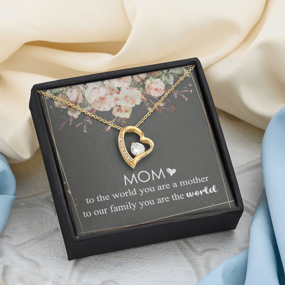 Mom Necklace Gifts for Mom from Daughter to Mom Gifts for Mothers Day from Daughter, To My Mom Necklace from Daughter to Mom Birthday Gifts Necklace with Message Card and Gift Box4 Forever Love Necklace