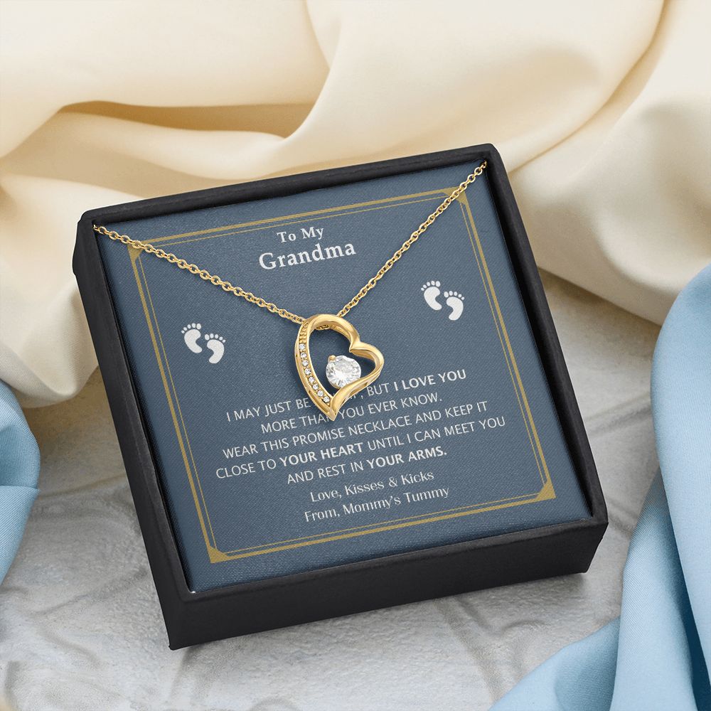 To My Grandma Necklace, Gift for Grandmother Necklace, Mothers Day Gift For Grandma Nana, Grandma Jewelry From Grandchildren GrandKids , Jewelry Box Gift For Grandma Grandmother17 Forever Love Necklace