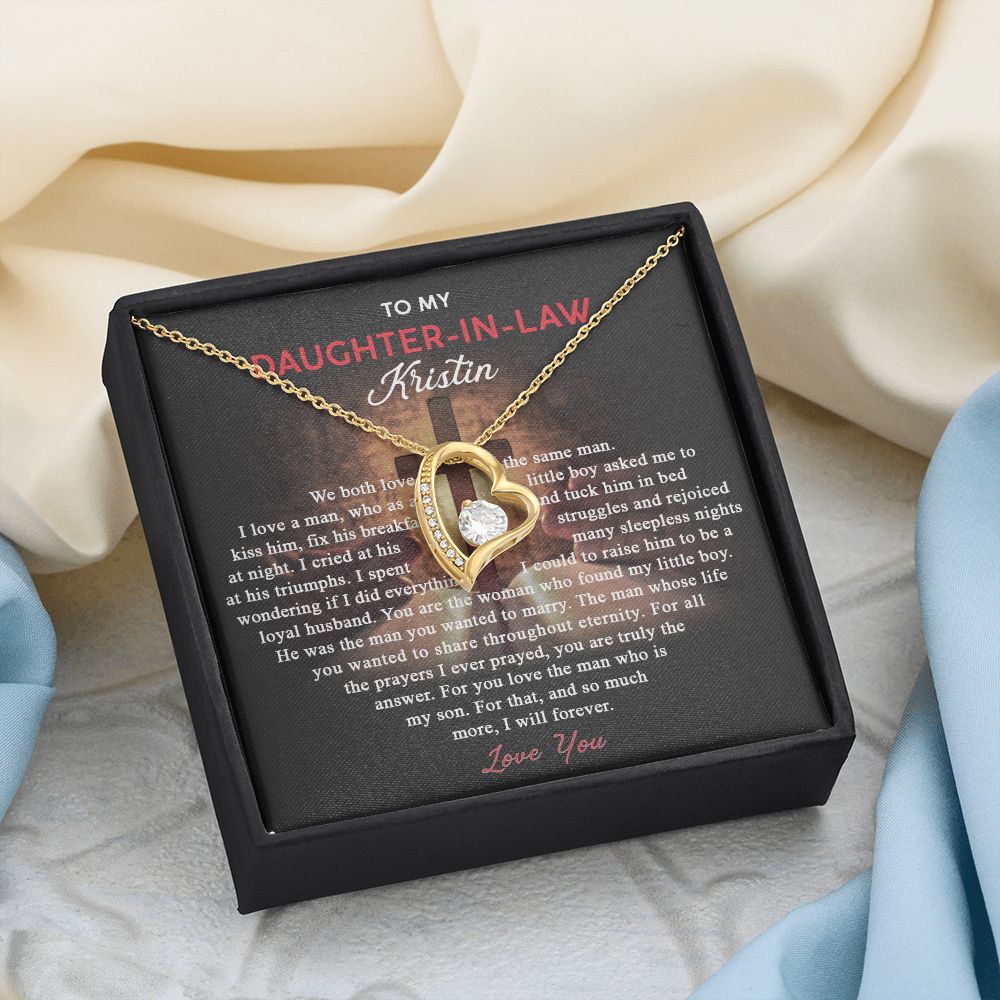 Daughter In Law Gifts Ideas, Daughter In Law Necklace, Gifts For Future Daughter In Law, Daughter In Law Birthday Gifts, Daughter-in-law Gifts From Mother In Law, Birthday Gifts For Daughter8 Forever Love Necklace