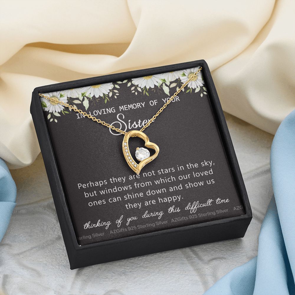 Loss Of Sister Necklace Gift, Sympathy Loss Of Sister, Sympathy Gift Box, Loss Of Sister Necklace, Loss Of Sister, Loss Of Sister Gift, Condolence Gifts, Remembrance Necklace for Women Forever Love Necklace