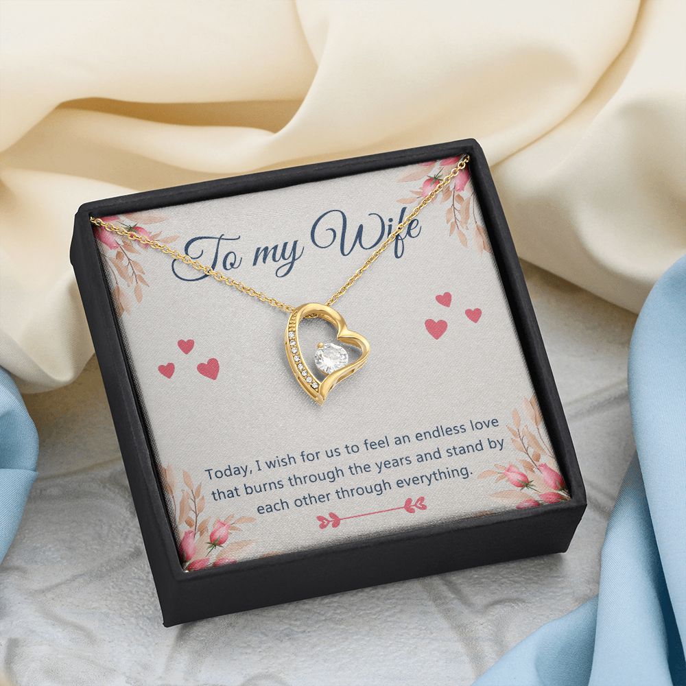 Birthday Gifts For Wife, Necklace Gifts For Wife From Husband, To My Wife Jewelry For Women , To My Wife Necklace  from Husband Wedding Anniversary Present For Wife, Beautiful Wife Jewelry Christmas 4 Forever Love Necklace