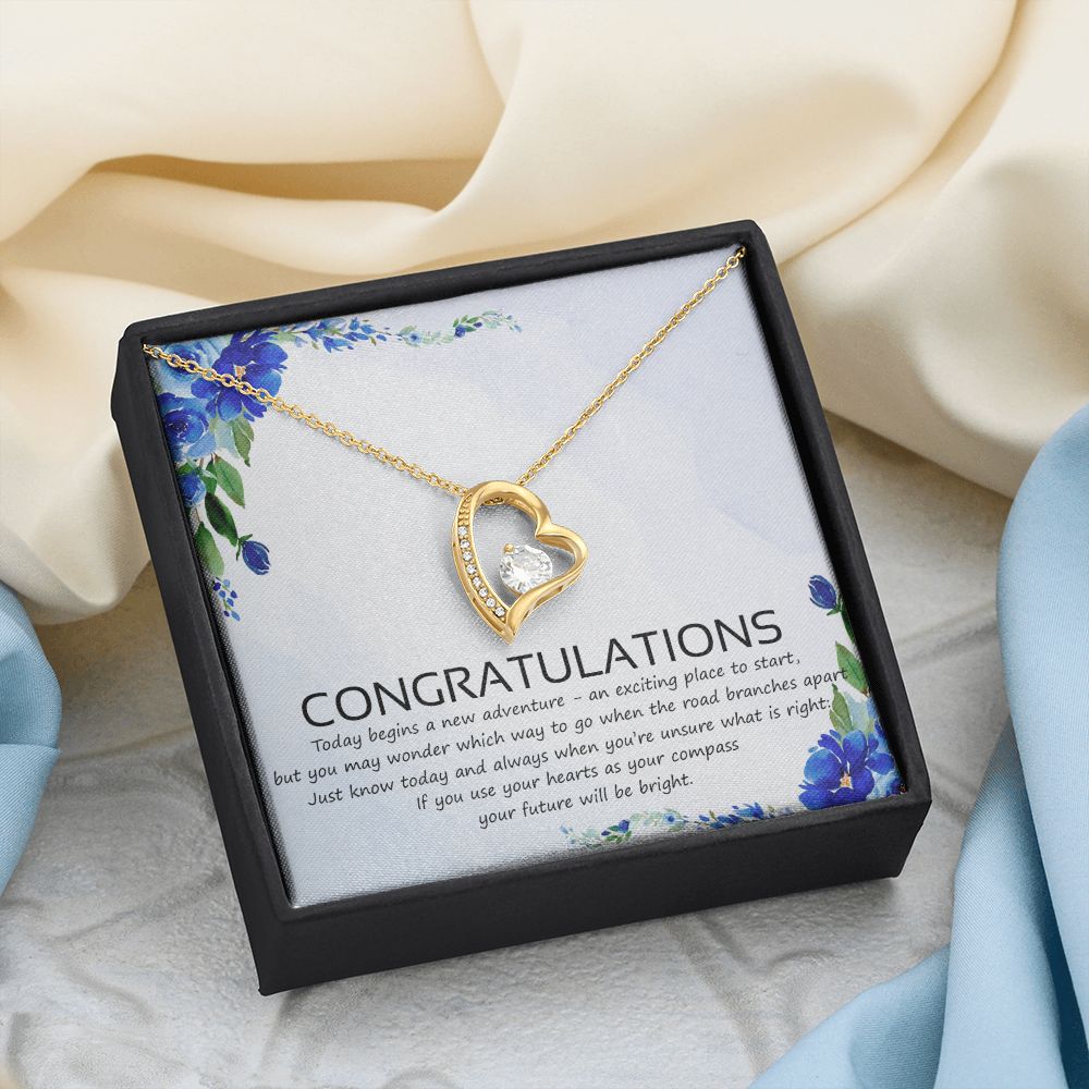 Graduation Compass Necklace - Perfect gift to say congratulations to high school Congrats Graduation Pendants Gift For Daughter, Granddaughter, Niece, Sister Forever Love Necklace