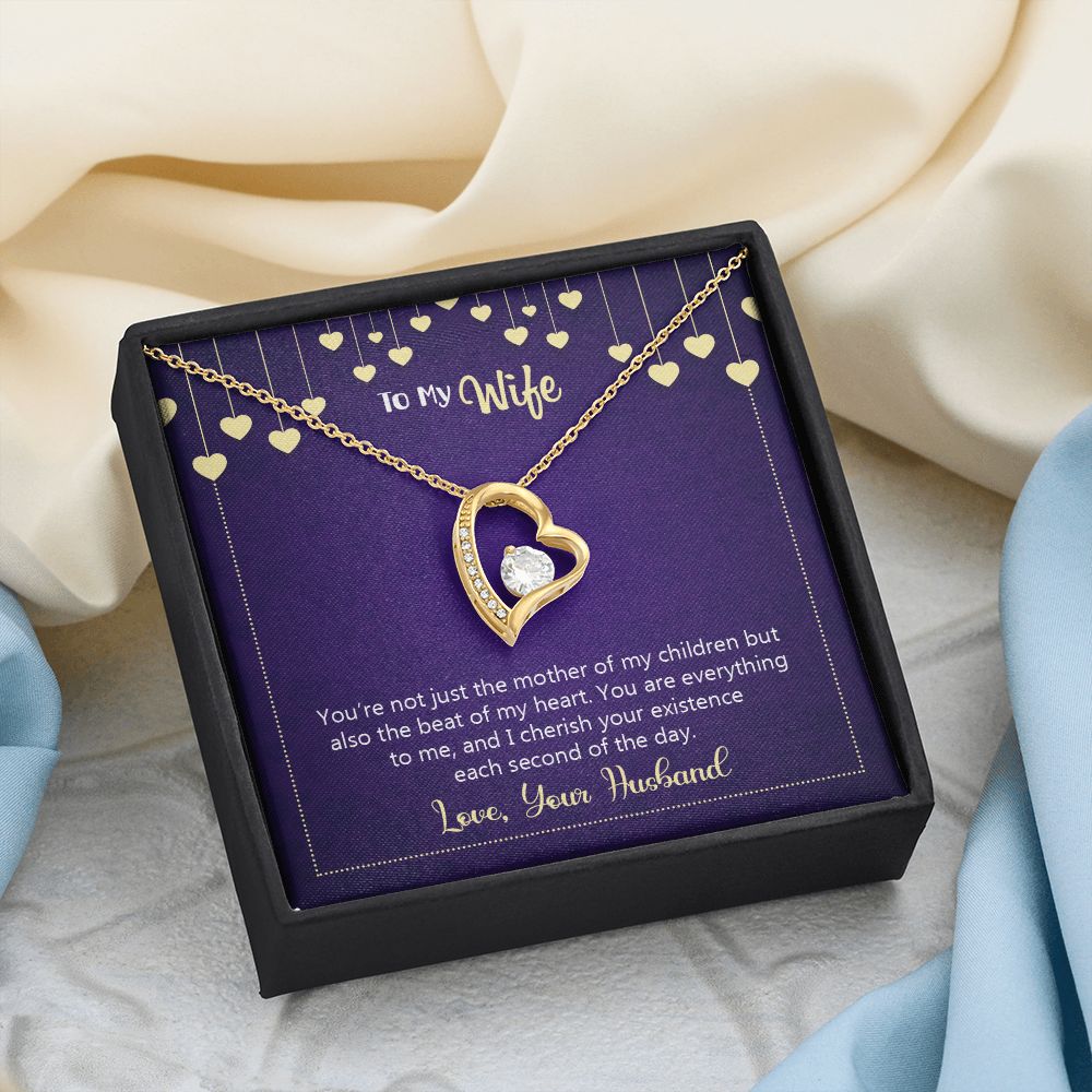 To My Wife Necklace, Wedding Anniversary Jewelry For Women, Necklace For Wife from Husband, Gift For Wife Birthday Gifts From Husband Necklace, Jewelry With Message Card In A Gift Box10 Forever Love Necklace