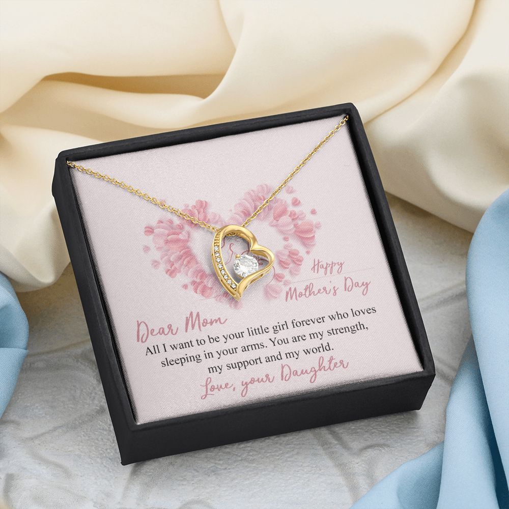 Mom Necklace Gifts for Mom from Daughter to Mom Gifts for Mothers Day from Daughter, To My Mom Necklace from Daughter to Mom Birthday Gifts Necklace with Message Card and Gift Box25 Forever Love Necklace