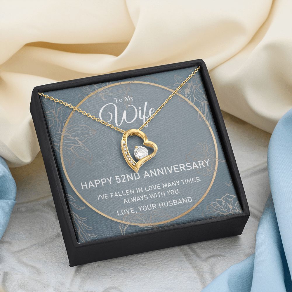 To My Wife Necklace from Husband, Personalized Necklace for Women, Luxury Necklace for Wife from Man Men, Wedding Anniversary Present For Wife, Beautiful Wife Jewelry Christmas Birthday Gifts For Wife5 Forever Love Necklace