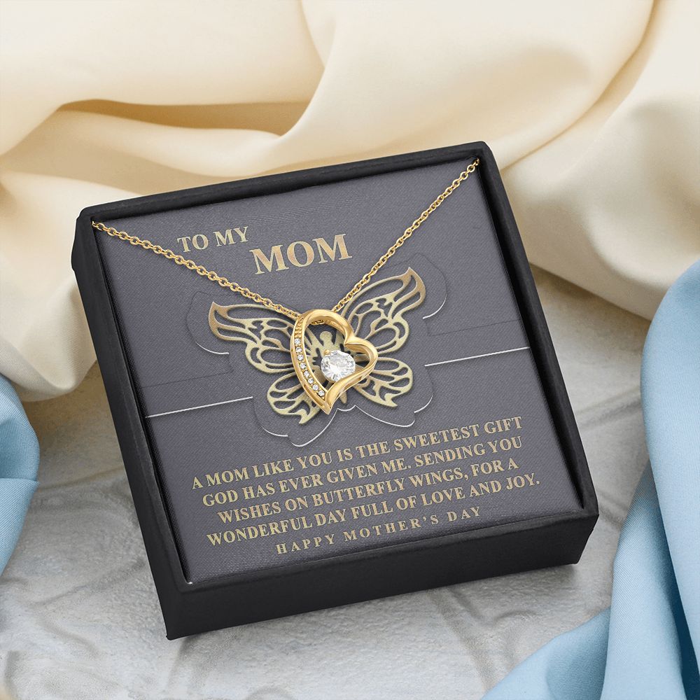 To My Mom Necklace, Gift For Mom, Mother's Day Gift from Daughter, Mom Jewelry Gift for Mothers Day, Birthday Gift for Mother, Moms Gift from Daughter Son, Necklace for Mom Mother 12 Forever Love Necklace