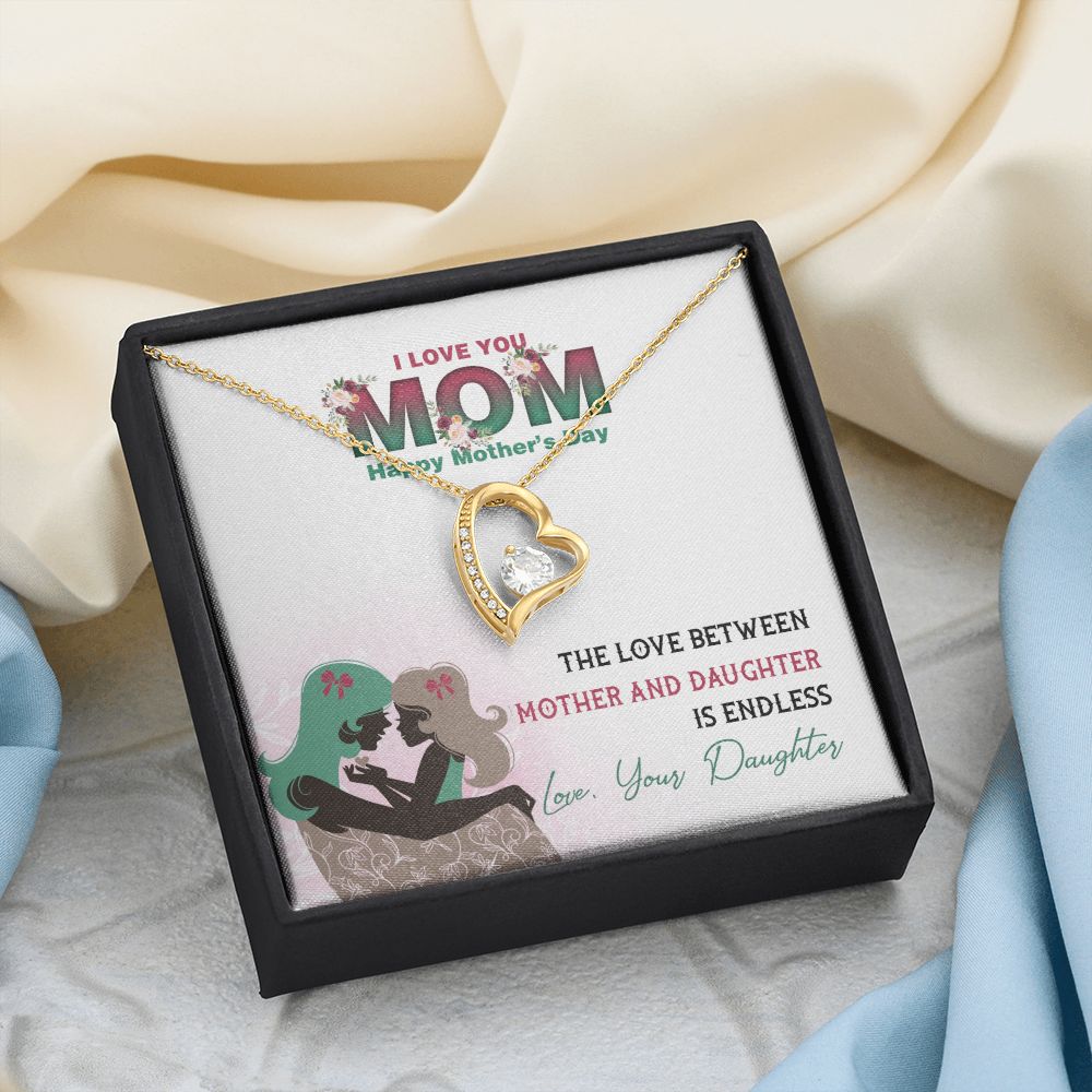 Mom Necklace Gifts for Mom from Daughter to Mom Gifts for Mothers Day from Daughter, To My Mom Necklace from Daughter to Mom Birthday Gifts Necklace with Message Card and Gift Box2236 Forever Love Necklace
