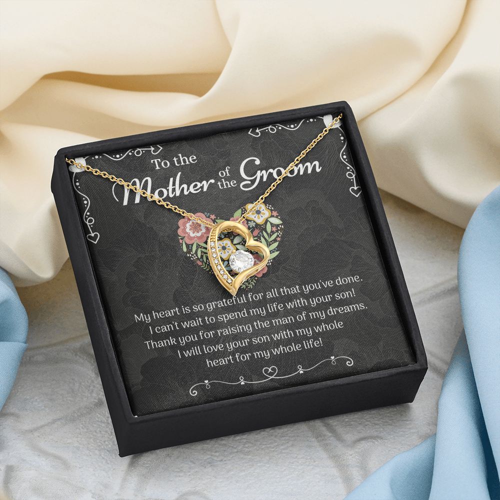 Mother of the Groom Sunflower Bracelet from Bride, Mother of the Groom Jewelry, Unique Mother Of The Groom Wedding Gift, Mom of Groom Gift Forever Love Necklace