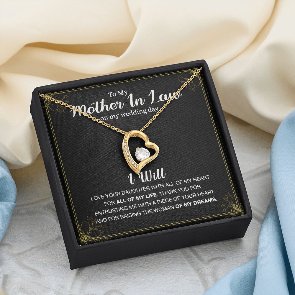 Mother Of The Bride Gift From Groom, Mother In Law Gift on Wedding Day from Groom, Gifts for Mother of the Bride, Future Mother-In-Law Forever Love Necklace