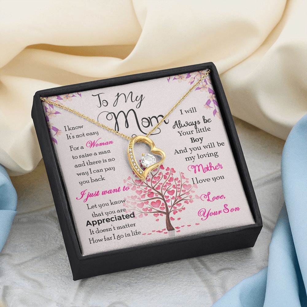 To My Mom Necklace Pendant Gift From Son I Know It's Not Easy For A Woman Necklace For To Mom Happy Mothers Day Mother In Law Gift On Birthday Anniversary Gift 30821 Forever Love Necklace
