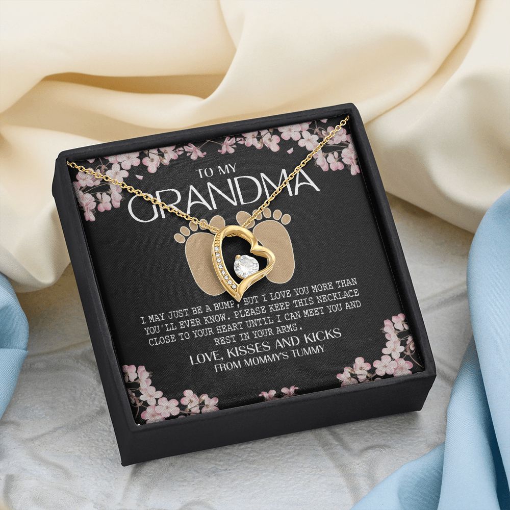 To My Grandma Necklace, Gift for Grandmother Necklace, Mothers Day Gift For Grandma Nana, Grandma Jewelry From Grandchildren GrandKids , Jewelry Box Gift For Grandma Grandmother16 Forever Love Necklace