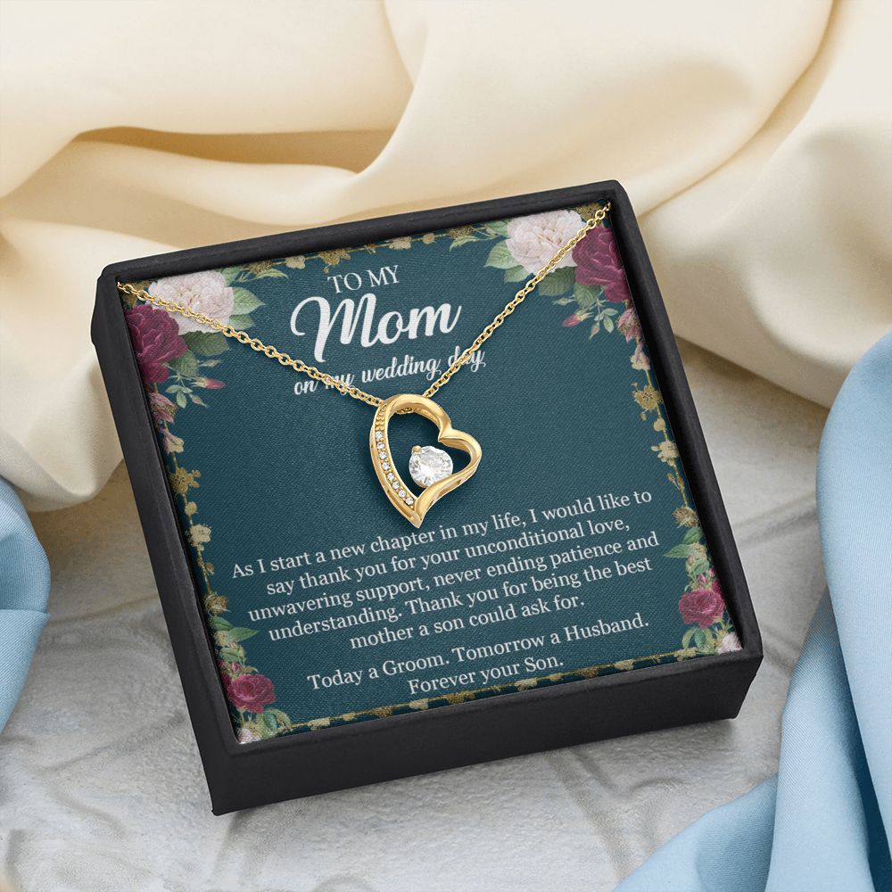 To My Mom Necklace, Gift For Mom, Mother's Day Gift from Daughter, Mom Jewelry Gift for Mothers Day, Birthday Gift for Mother, Moms Gift from Daughter Son, Necklace for Mom Mother 3 Forever Love Necklace