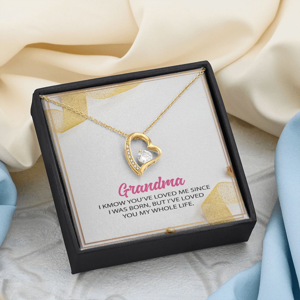 To My Grandma Necklace, Gift for Grandmother Necklace, Mothers Day Gift For Grandma Nana, Grandma Jewelry From Grandchildren GrandKids , Jewelry Box Gift For Grandma Grandmother12 Forever Love Necklace