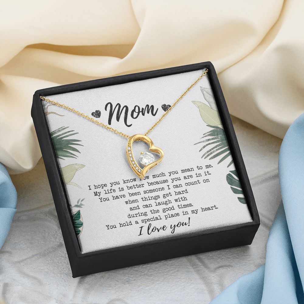 Mothers Day Gift, Gift for Mom, Birthday, Heart Necklace, Mother Daughter Necklace, Gifts for Mom from Daughter, from Son to Mom Forever Love Necklace
