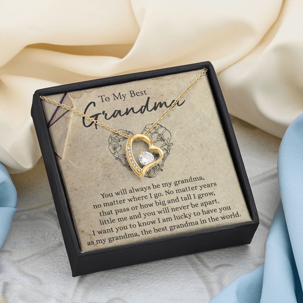 To My Grandma Necklace, Gift for Grandmother Necklace, Mothers Day Gift For Grandma Nana, Grandma Jewelry From Grandchildren GrandKids , Jewelry Box Gift For Grandma Grandmother6 Forever Love Necklace