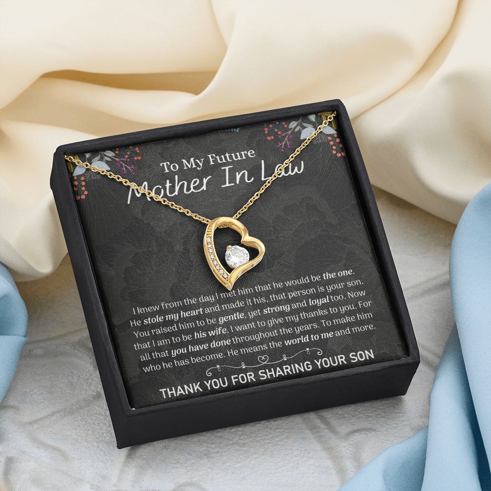 Future Mother In Law Sunflower Bracelet, Mother In Law To Be Gifts, Soon To Be Mother In Law Gifts, Future Mother In Law Birthday Gift Forever Love Necklace