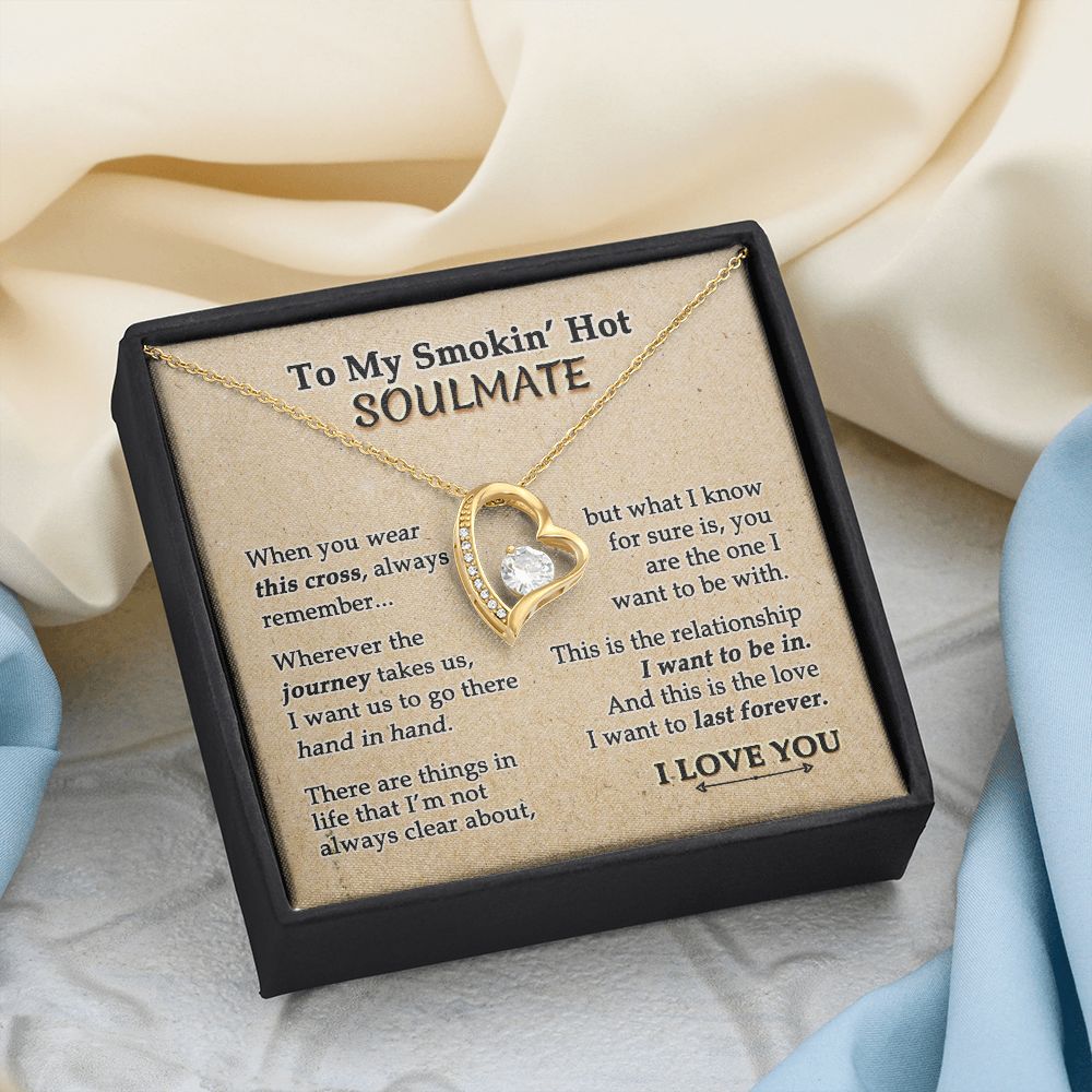 To My Soulmate Necklace for Women Birthday Valentines Day Jewelry Gifts For My Wife with Message Card Box Personalized Gift Present Pendant for Future Wife Soulmate Girlfriend Love 9 Forever Love Necklace