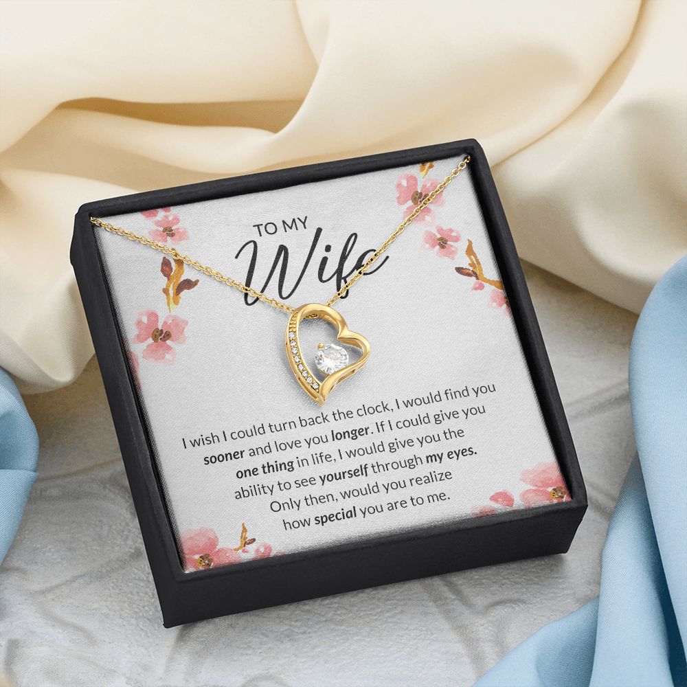Birthday Gifts For Wife, Necklace Gifts For Wife From Husband, To My Wife Jewelry For Women , To My Wife Necklace  from Husband Wedding Anniversary Present For Wife, Beautiful Wife Jewelry Christmas11 Forever Love Necklace
