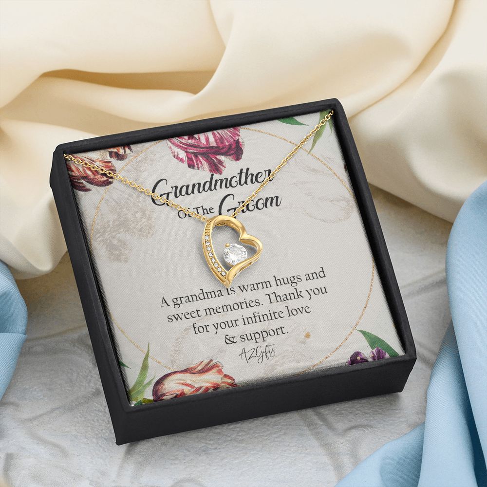 To My Grandmother Necklace, Gift for Grandmother Necklace, Mothers Day Gift For Grandma Nana, Grandma Jewelry From Grandchildren GrandKids , Jewelry Box Gift For Grandma Grandmother1 Forever Love Necklace