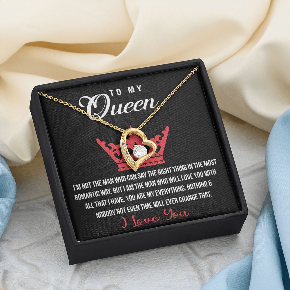 To My Queen Love Knot Necklace, Gift For Wife Girlfriend Soulmate Future Wife Forever Love Necklace