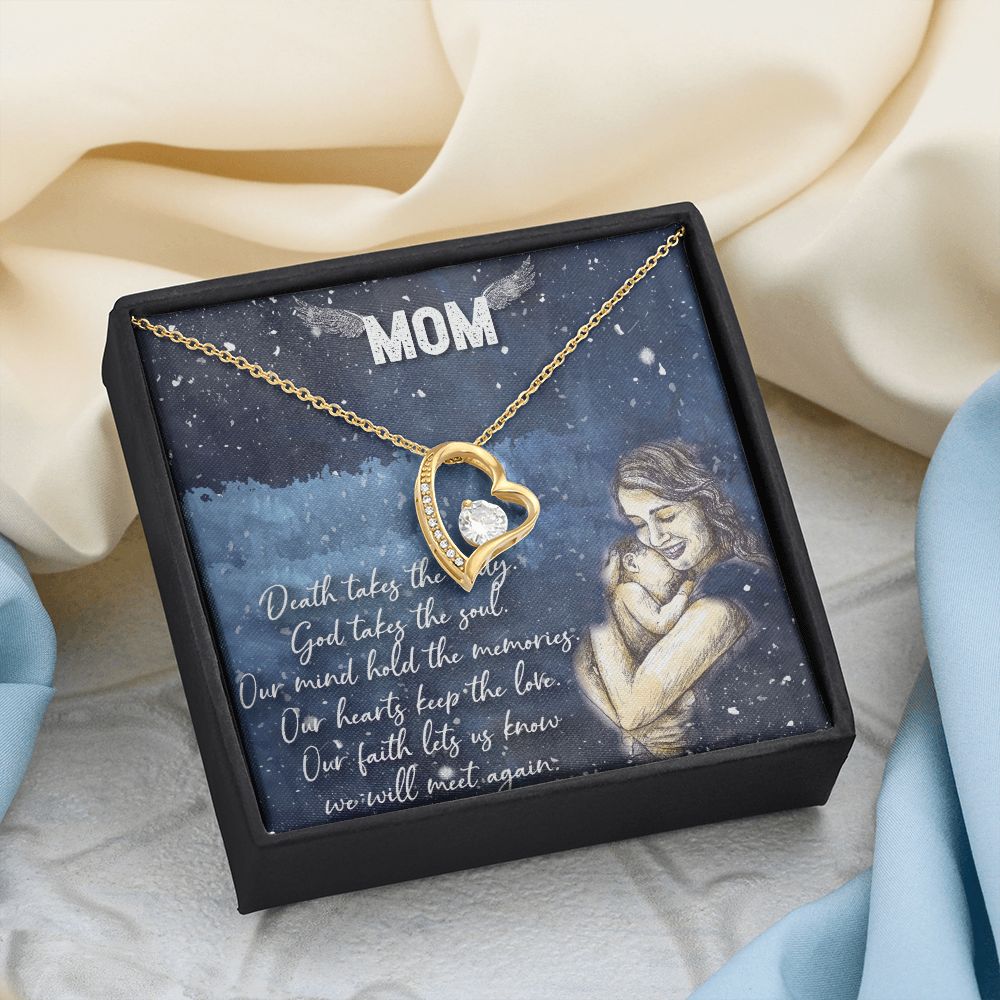 To My Mom Necklace Pendant Gift From Daughter Your Faith Lets Us Know With Message Card Gift For Mom Forever Love Necklace