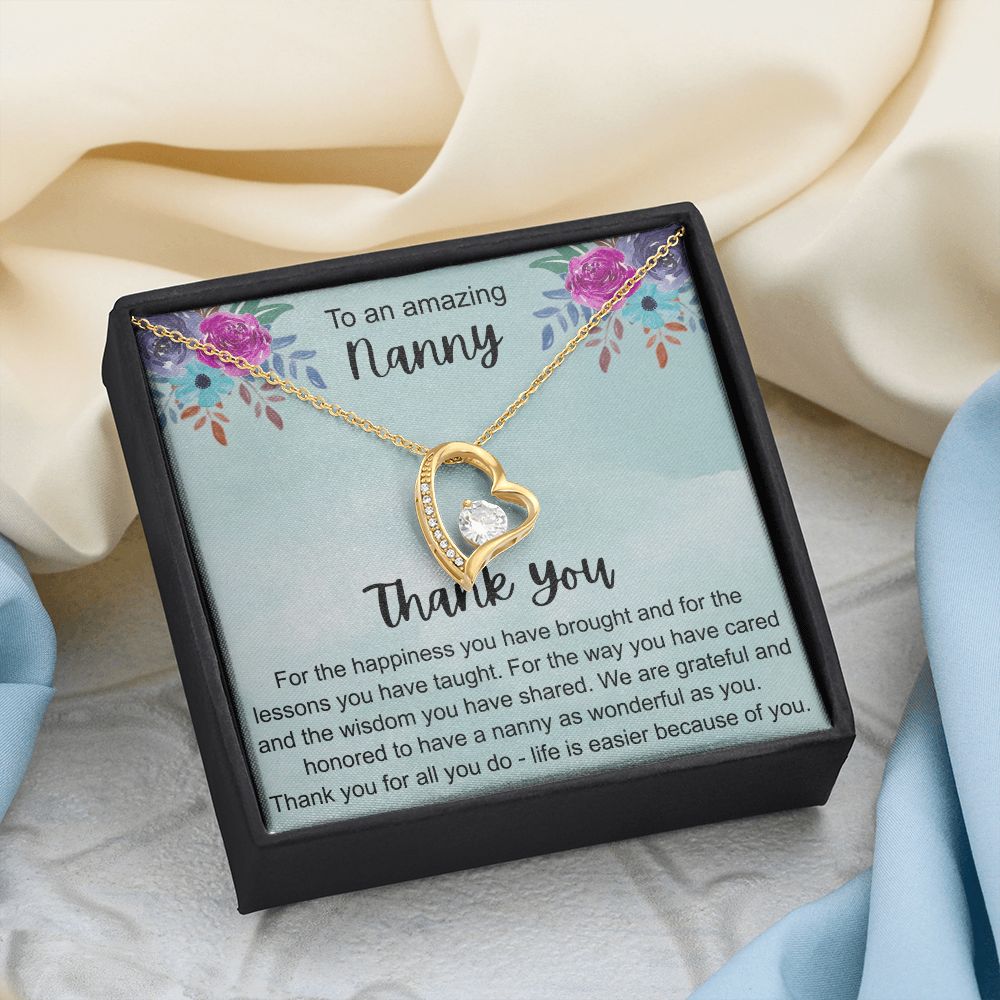 To My Grandma Necklace, Gift for Grandmother Necklace, Mothers Day Gift For Grandma Nana, Grandma Jewelry From Grandchildren GrandKids , Jewelry Box Gift For Grandma Grandmother10 Forever Love Necklace