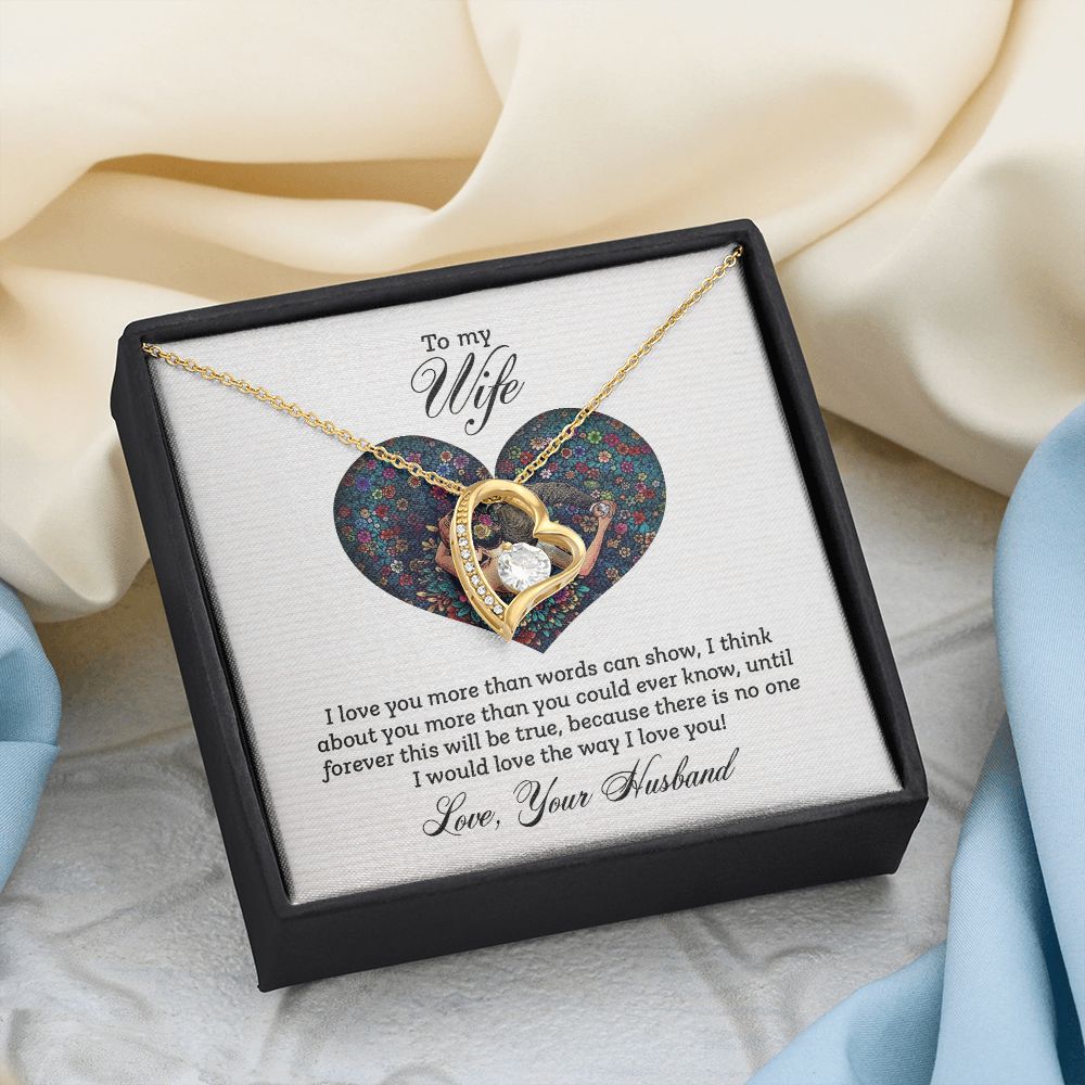 Birthday Gifts For Wife, Necklace Gifts For Wife From Husband, To My Wife Jewelry For Women , To My Wife Necklace  from Husband Wedding Anniversary Present For Wife, Beautiful Wife Jewelry Christmas23 Forever Love Necklace