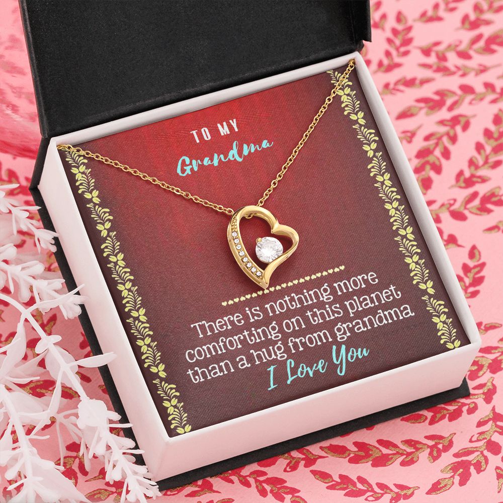 To My Grandma Necklace, Gift for Grandmother Necklace, Mothers Day Gift For Grandma Nana, Grandma Jewelry From Grandchildren GrandKids , Jewelry Box Gift For Grandma Grandmother20 Forever Love Necklace
