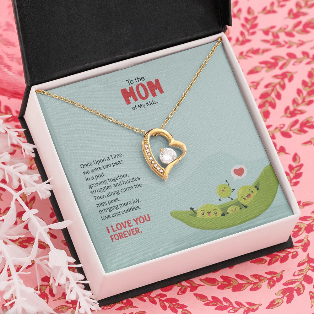To My Mom Peas Pod Necklace From Kids, Gift For Mom On Mother's Day Jewelry Mom Forever Love Necklace