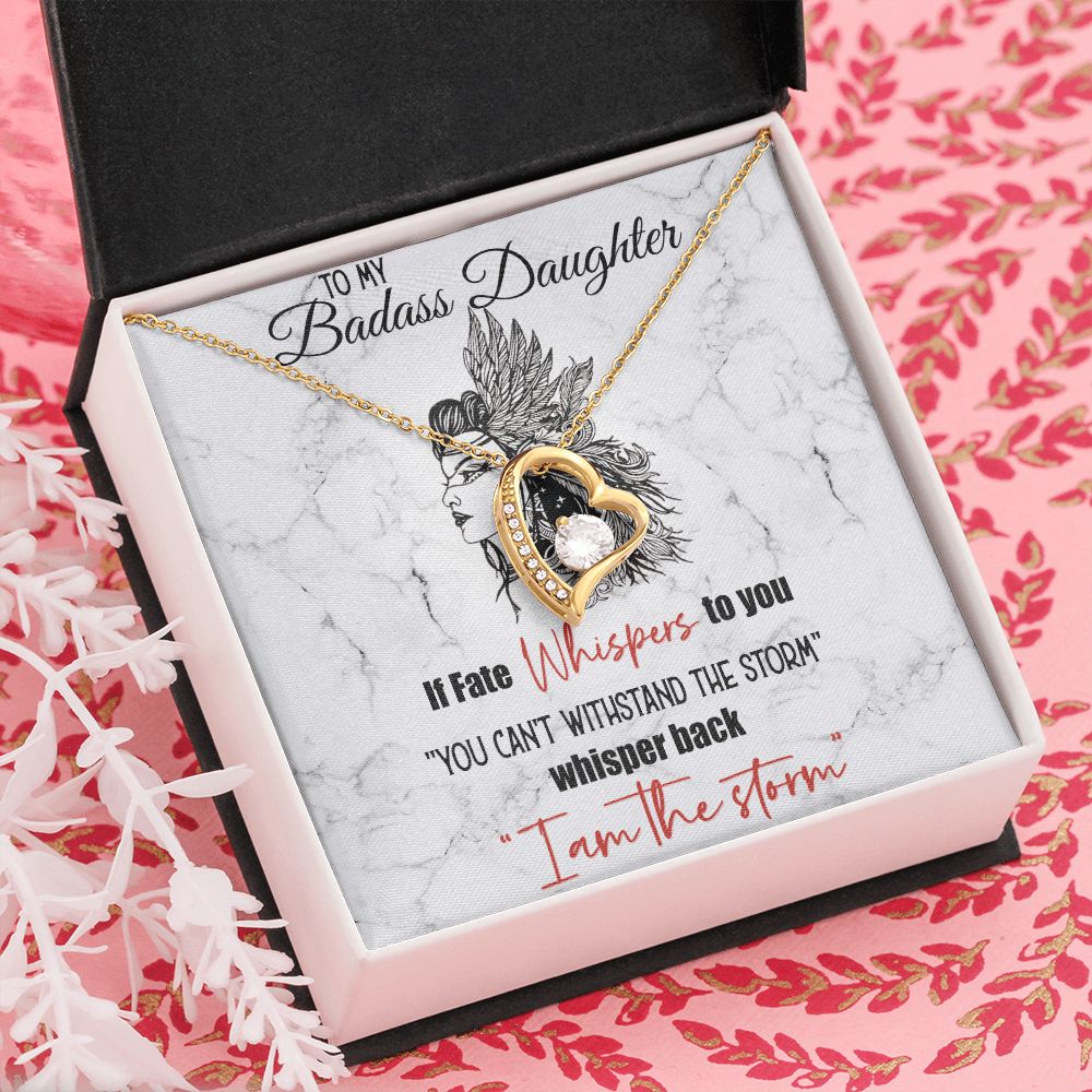 Bonus Daughter Gifts From Stepdad, Step Daughter Gifts From Stepmom, Stepdaughter Gifts From Stepdad, Father Stepdaughter Necklace, To My Bonus Daughter Necklaces, Christmas Gifts For Bonus10 Forever Love Necklace