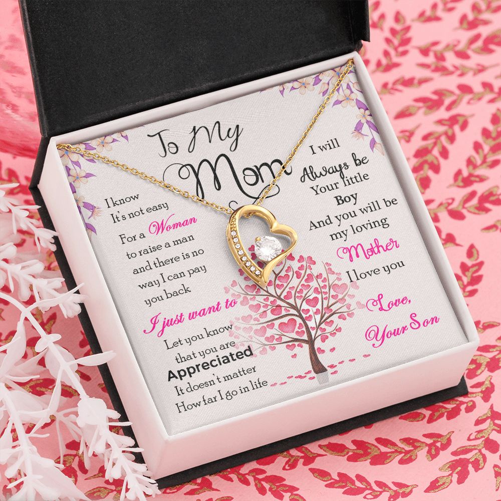 To My Mom Necklace Pendant Gift From Son I Know It's Not Easy For A Woman Necklace For To Mom Happy Mothers Day Mother In Law Gift On Birthday Anniversary Gift 30821 Forever Love Necklace