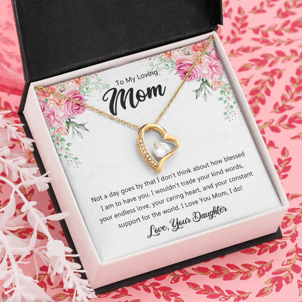 To My Mom Necklace, Gift For Mom, Mother's Day Gift from Daughter, Mom Jewelry Gift for Mothers Day, Birthday Gift for Mother, Moms Gift from Daughter Son, Necklace for Mom Mother 9 Forever Love Necklace