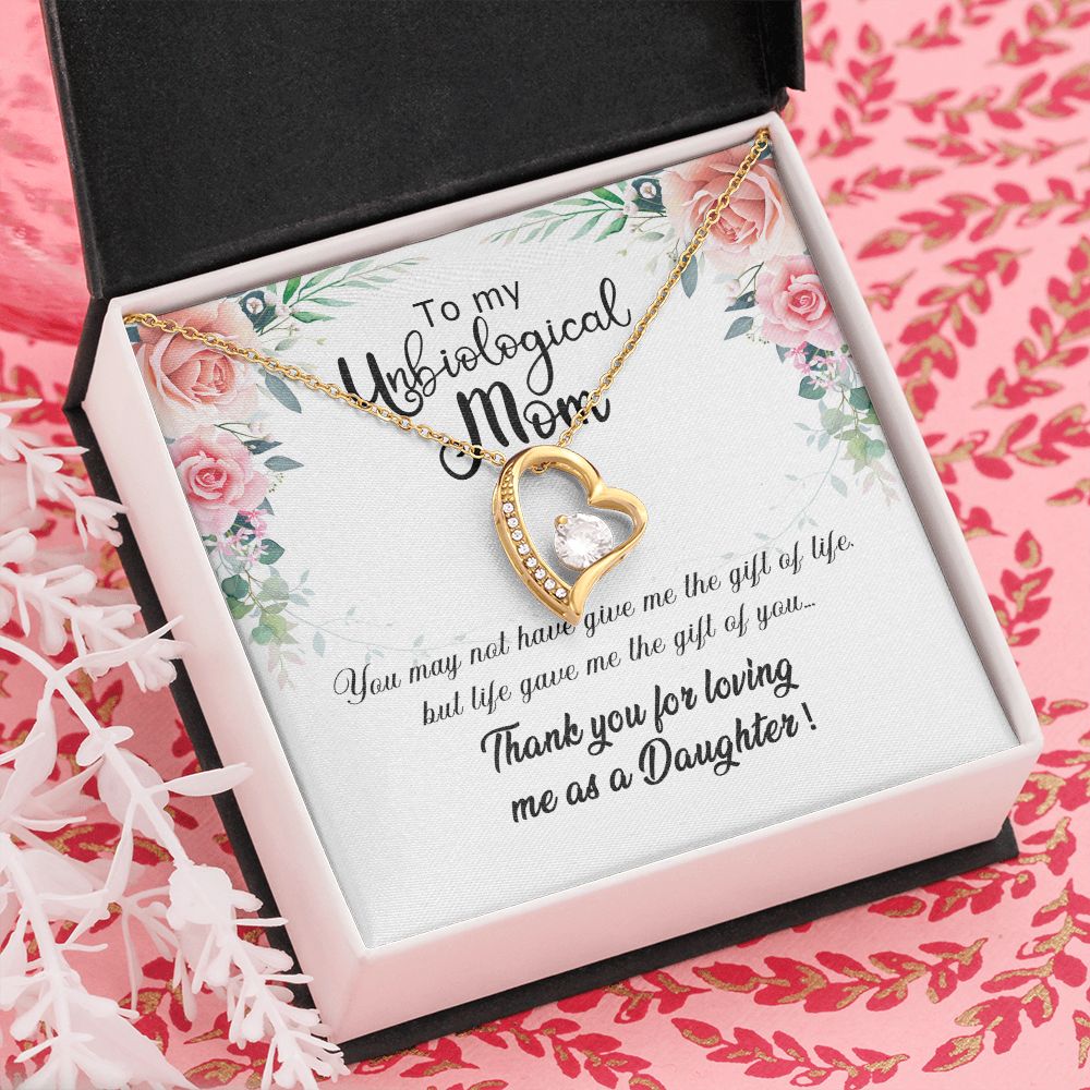 Unibological Necklace, Jewelry for Women, Future Mother in Law Gifts from Daughter in Law, Mother of Bride Gifts For Mother in Law, Birthday Gifts For Mother In Law From Daughter In Law Forever Love Necklace