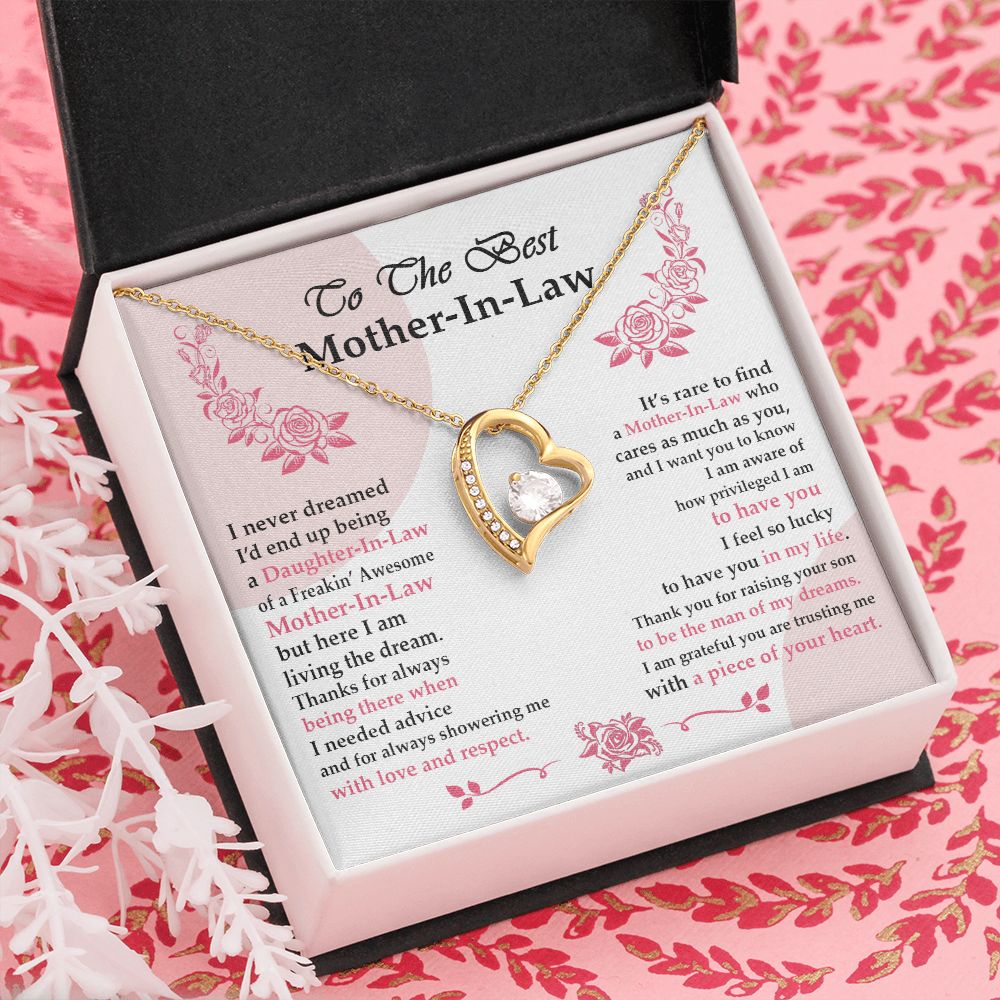 Mother in Law Necklace, Jewelry for Women, Future Mother in Law Gifts from Daughter in Law, Mother of Bride Gifts For Mother in Law, Birthday Gifts For Mother In Law From Daughter In Law6 Forever Love Necklace