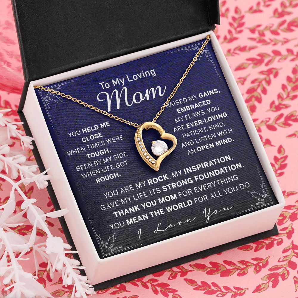 To My Mom Necklace, Gift For Mom, Mother's Day Gift from Daughter, Mom Jewelry Gift for Mothers Day, Birthday Gift for Mother, Moms Gift from Daughter Son, Necklace for Mom Mother Forever Love Necklace