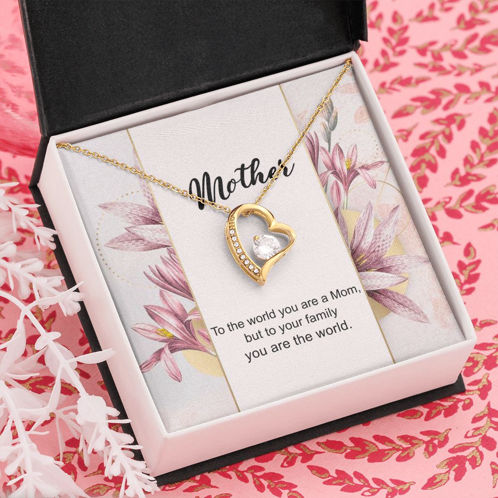 Mom Necklace Gifts for Mom from Daughter to Mom Gifts for Mothers Day from Daughter, To My Mom Necklace from Daughter to Mom Birthday Gifts Necklace with Message Card and Gift Box7 Forever Love Necklace