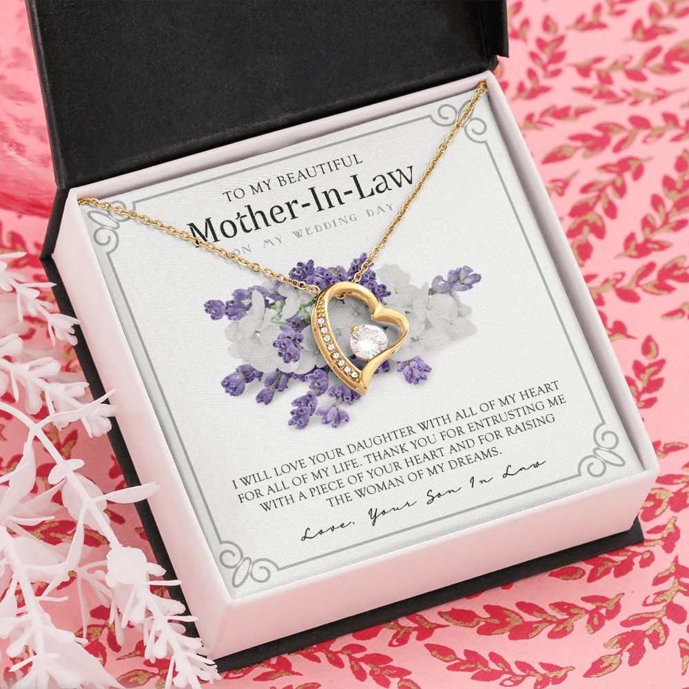 Mother in Law Necklace, Jewelry for Women, Future Mother in Law Gifts from Daughter in Law, Mother of Bride Gifts For Mother in Law, Birthday Gifts For Mother In Law From Daughter In Law9 Forever Love Necklace