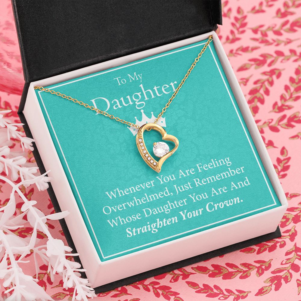 Jewelry Pendant Present for Daughter, To My Daughter Gift Necklace from Mom, Mother Daughter Gift Ideas, Birthday Christmas Gift Graduation Gifts for Daughters, Mother and Daughter Necklace 15 Forever Love Necklace