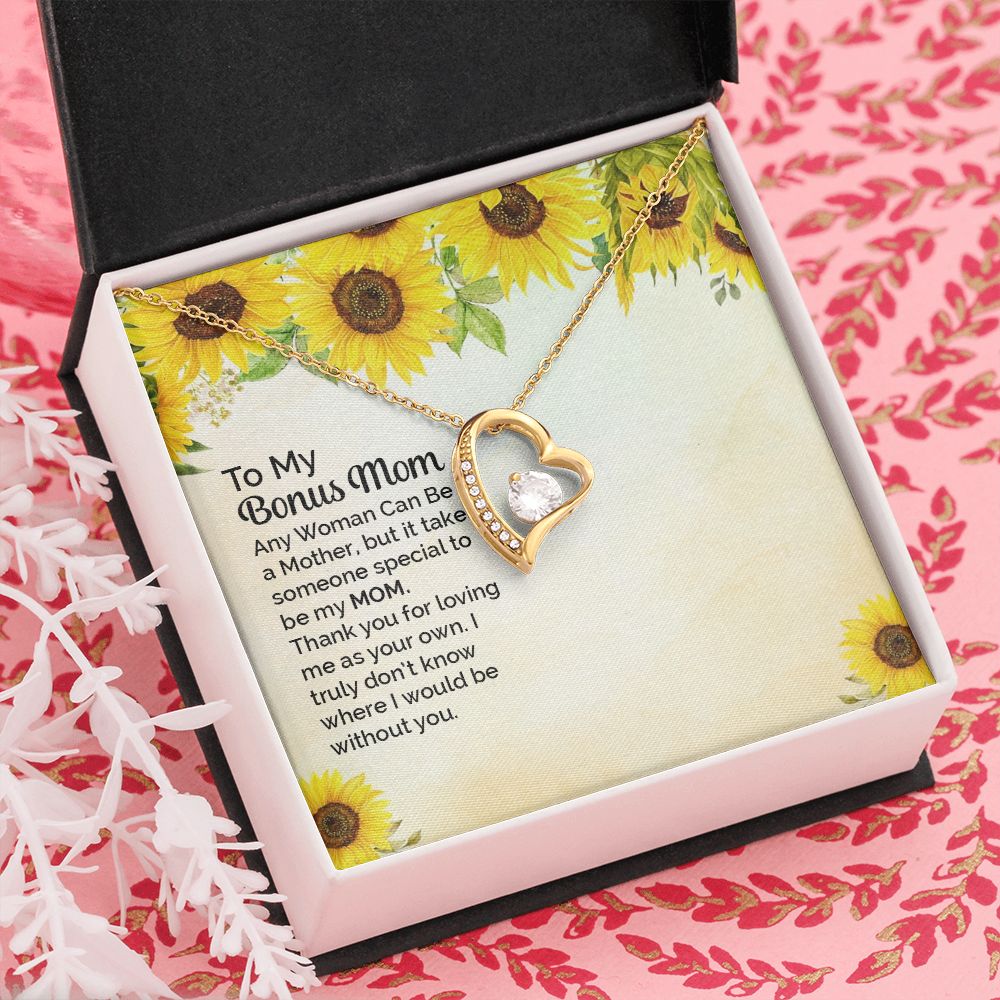 Mother Daughter Necklace as Daughter Gift from Mom, Mom Necklace as Christmas Gift for Mom from Son, Birthday Gift for Mother in Law Necklace, Bonus Mom Gifts for Step Mom Necklace3 Forever Love Necklace