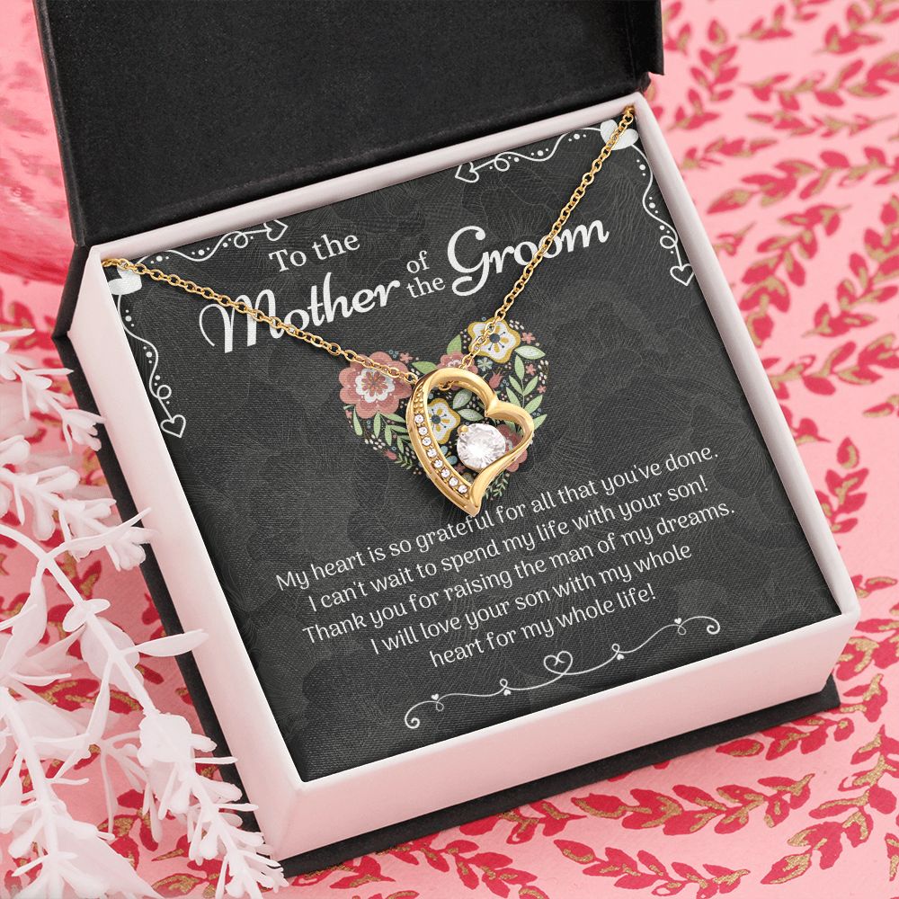 Mother of the Groom Sunflower Bracelet from Bride, Mother of the Groom Jewelry, Unique Mother Of The Groom Wedding Gift, Mom of Groom Gift Forever Love Necklace