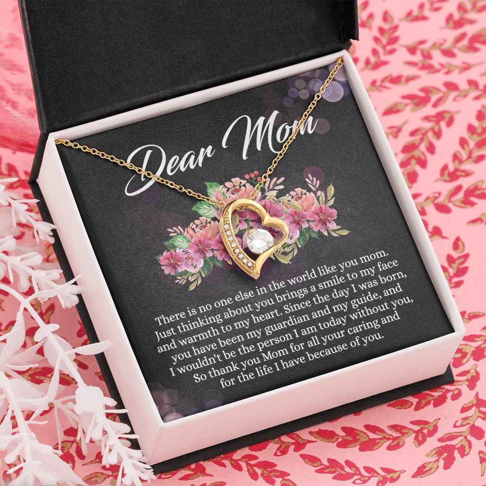 To My Mom Necklace, Mothers Day Gift From Daughter, Mom Gifts Idea, Mothers Day Necklace From Daughter, Mothers Day Gift From Son, Gift For Mom From Son, Mothers Day Jewelry Box Forever Love Necklace