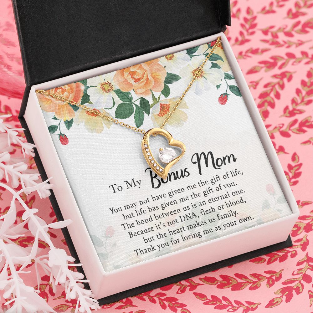 Mother Daughter Necklace as Daughter Gift from Mom, Mom Necklace as Christmas Gift for Mom from Son, Birthday Gift for Mother in Law Necklace, Bonus Mom Gifts for Step Mom Necklace5 Forever Love Necklace